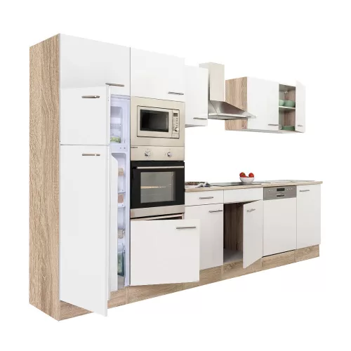 Yorki 340 Küchenzeile mit Top-Gefrierschrank und Kühlschrank