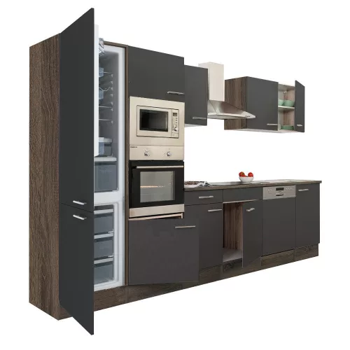 Yorki 340 Küchenzeile mit Unterbaukühlschrank