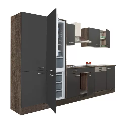 Yorki 340 Küchenzeile mit Unterbaukühlschrank
