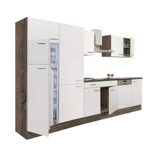 Yorki 340 Küchenzeile mit Top-Gefrierschrank und Kühlschrank