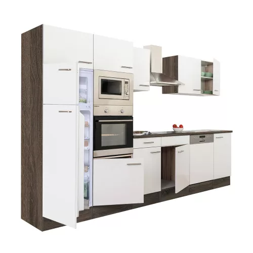 Yorki 340 Küchenzeile mit Top-Gefrierschrank und Kühlschrank