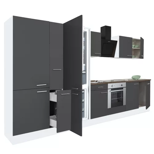 Yorki 360 Küchenzeile mit Unterbau-Backofen, Unterbau-Kühlschrank