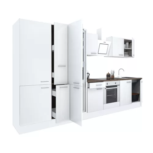 Yorki 360 Küchenzeile mit Unterbau-Backofen, Unterbau-Kühlschrank