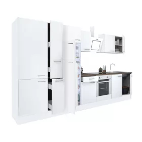   Yorki 360 Küchenzeile mit Backofen unten, Gefrierschrank oben und Kühlschrank