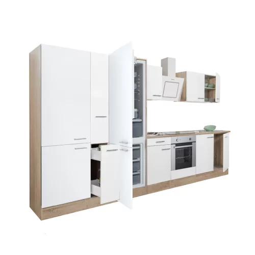 Yorki 360 Küchenzeile mit Unterbau-Backofen, Unterbau-Kühlschrank