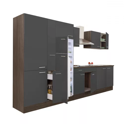 Yorki 360 Küchenzeile mit Top-Gefrierschrank und Kühlschrank