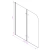 Alor 120x140 cm Badewanne Wand