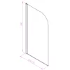 Eva 70x140 cm Badewanne Wand schwarz