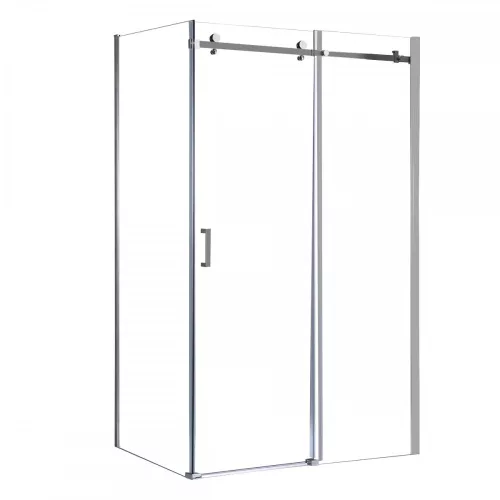 Bold-in 80x100 cm asymmetrische Duschabtrennung ohne Duschwanne