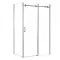 Bold-in 80x100 cm asymmetrische Duschabtrennung ohne Duschwanne