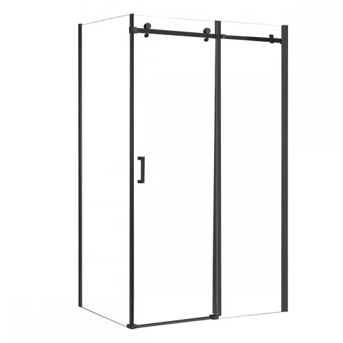 Bold-in 80x100 cm asymmetrische Duschabtrennung ohne Duschwanne