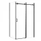 Bold-in 80x100 cm asymmetrische Duschabtrennung ohne Duschwanne