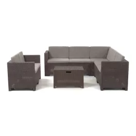 City Big 7-Sitzer-Eck-Gartenmöbel-Set