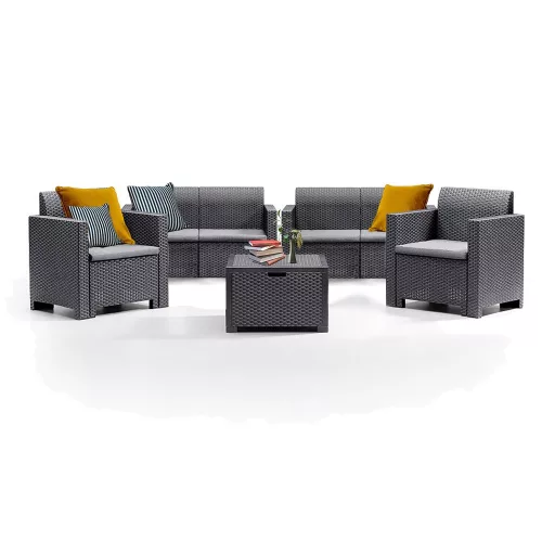 Nero Big 6-Sitzer Gartenmöbel-Set