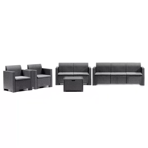 Nero Big 7-Sitzer Gartenmöbel-Set