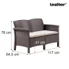Venus 2-Sitzer Gartensofa