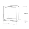 Boxie offener Wandschrank 40x40x27 cm rosa