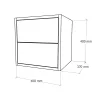 Boxie Hängeschrank mit 2 Schubladen 40x40x37 cm anthrazit