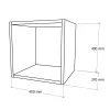 Boxie offener Wandschrank 40x40x37 cm gelb