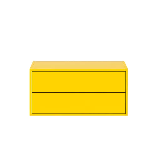 Boxie 2-Schubladen-Hängeschrank 40x80x37 cm gelb
