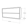 Boxie Wandschrank mit 2 Schubladen 40x80x37 cm sonoma Eiche