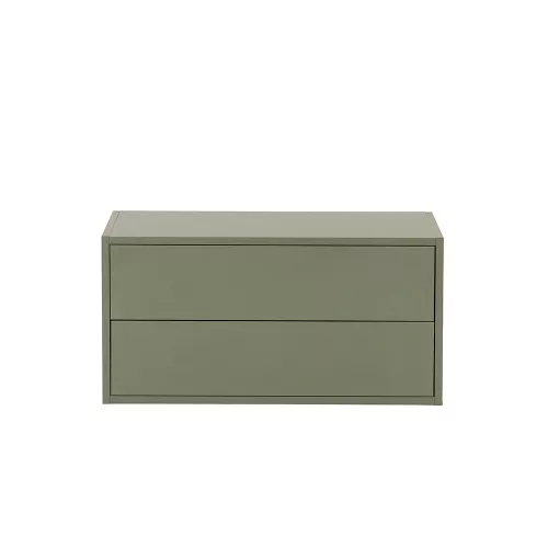 Boxie Wandschrank mit 2 Schubladen 40x80x37 cm grün
