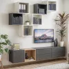 Boxie 2-türiger Hängeschrank 80x80x37 cm anthrazit
