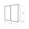 Boxie 2-türiger Hängeschrank 80x80x37 cm grün