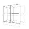 Boxie offener Wandschrank 80x80x37 cm rosa