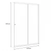 Elte 120x195 cm Doppelrolltor für Dusche