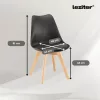 Ravena 4+1 Esstisch-Set weiß-schwarz