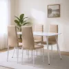 Renton 4+1 Esstisch-Set beige-grau