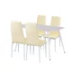 Jenna 4+1 Esstisch-Set beige