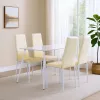 Jenna 4+1 Esstisch-Set beige