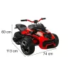 Elektrisches 3-Rad-Quad-Bike rot