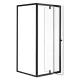 Flexi 80x80 cm wandmontierte Winkelduschkabine ohne Duschwanne