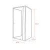 Flexi 80x80 cm wandmontierte Winkelduschkabine ohne Duschwanne