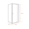 Flexi 80x80 cm Eck-Winkelduschkabine ohne Duschwanne