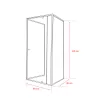 Flexi 90x90 cm wandmontierte Winkelduschkabine ohne Duschwanne