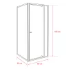 Flexi 80x80 cm Eck-Winkelduschkabine ohne Duschwanne