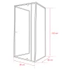 Flexi 80x80 cm wandmontierte Winkelduschkabine ohne Duschwanne
