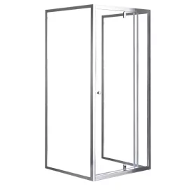   Flexi 80x90 cm wandmontierte asymmetrische Duschkabine ohne Duschwanne