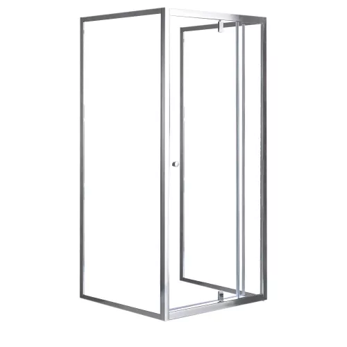Flexi 80x90 cm wandmontierte asymmetrische Duschkabine ohne Duschwanne
