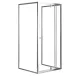 Flexi 80x90 cm wandmontierte asymmetrische Duschkabine ohne Duschwanne