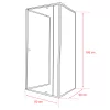 Flexi 80x90 cm wandmontierte asymmetrische Duschkabine ohne Duschwanne