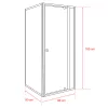 Flexi 90x90 cm Eck-Winkelduschkabine ohne Duschwanne