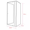 Flexi 90x90 cm wandmontierte Winkelduschkabine ohne Duschwanne