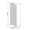 Flexi verstellbare Duschtür 76-91x185 cm