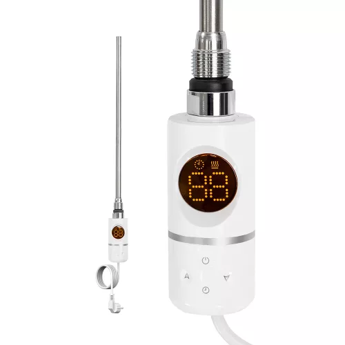 Elektrische Heizpatrone für Handtuchtrockner mit digitalem Thermostat 400W weiß