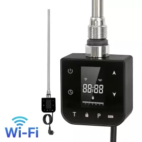   Wifi Heizpatrone für Handtuchhalter mit digitalem Thermostat 600W schwarz